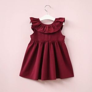 Girls Cranberry Ruffle Bow Tunic Dress